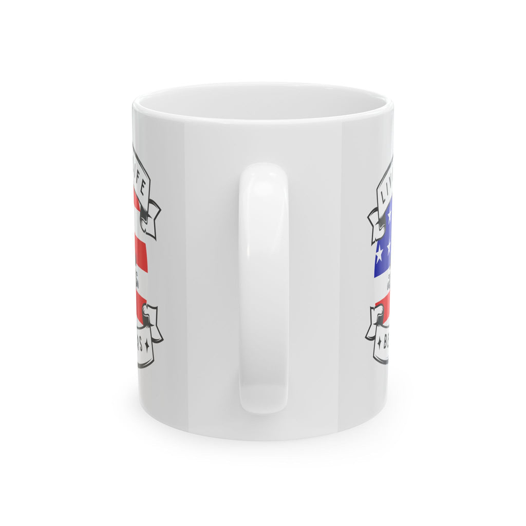 Non UK Sales 11oz And 15oz White Mug With (Living my life behind bars)