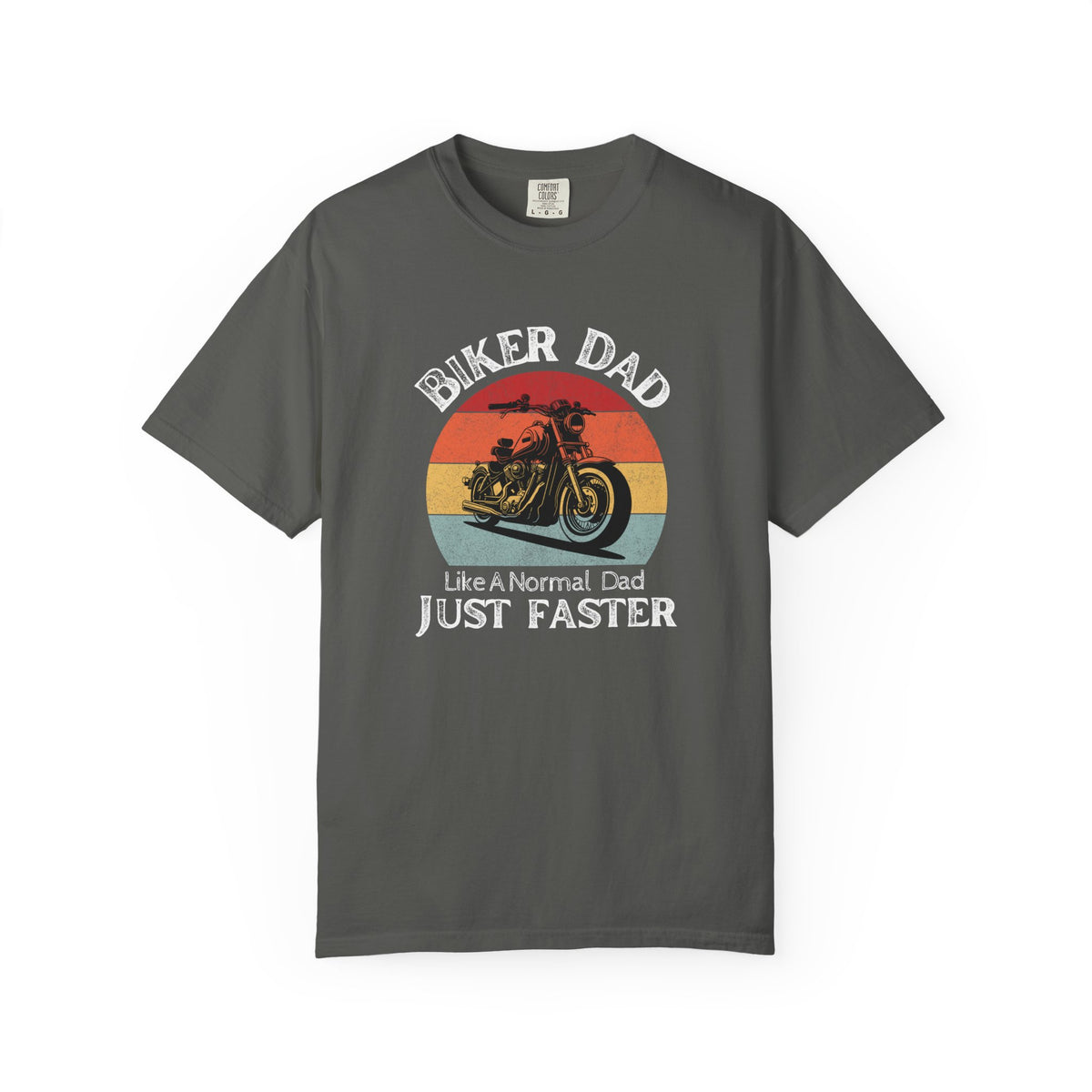 Non UK Sales Motorbike t-shirt  (Biker Dad, Like a normal Dad, Just faster) W/B