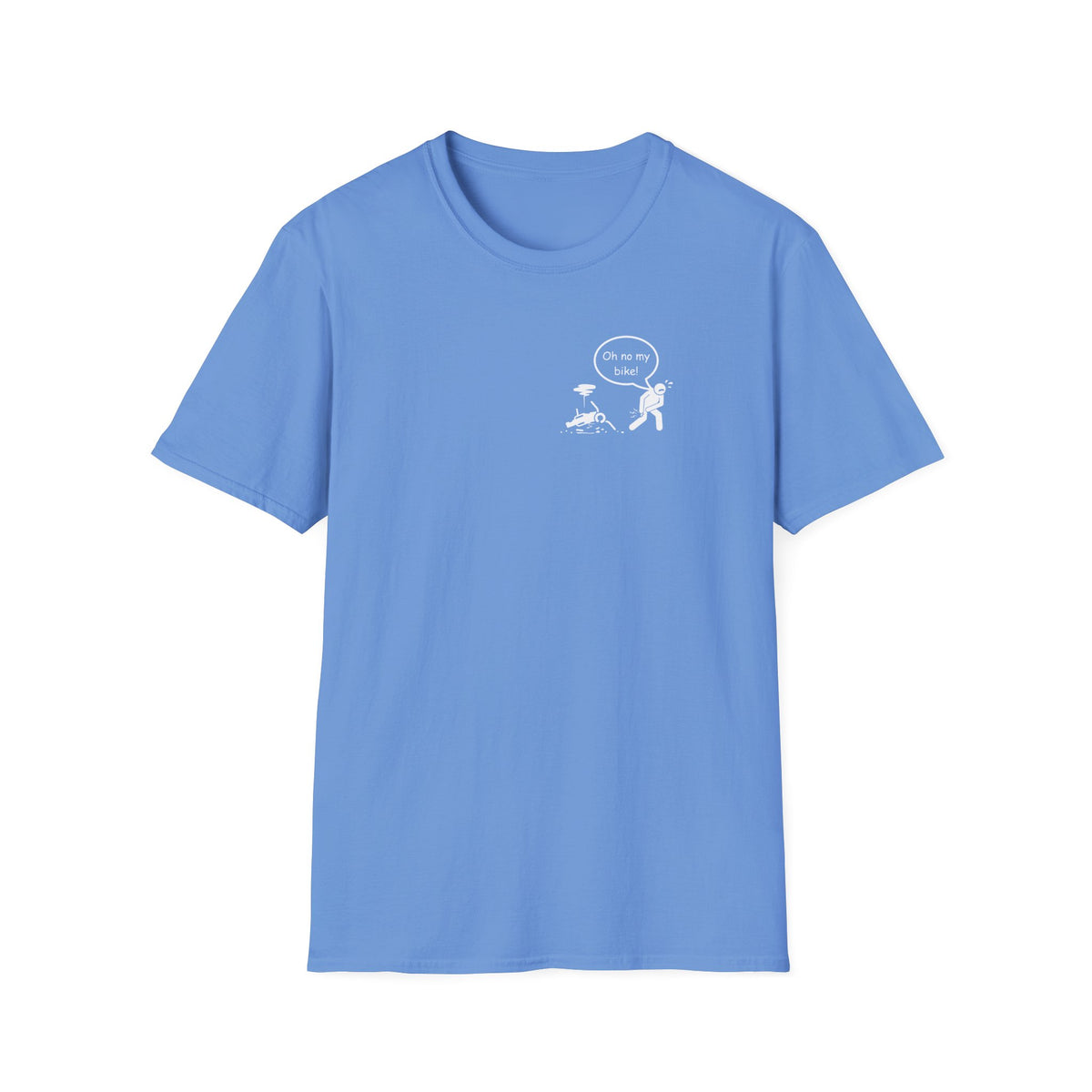 Motorbike T-shirt with 'Oh No My Bike!' Small Logo