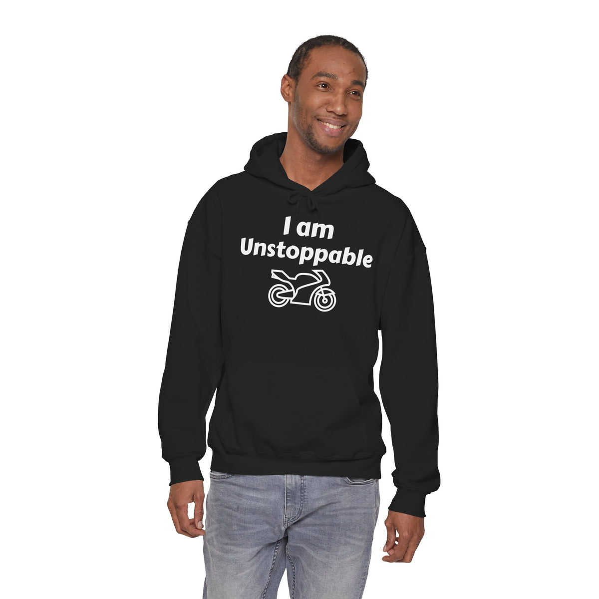 Motorcycle Hoodie — I Am Unstoppable / No, Wait Unstable Funny Biker Pullover