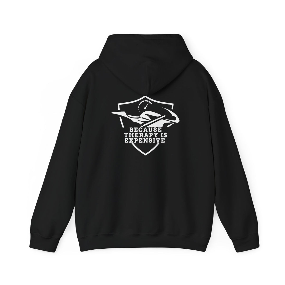Non UK Sales Hooded Sweatshirt (Because therapy is expensive) W/B