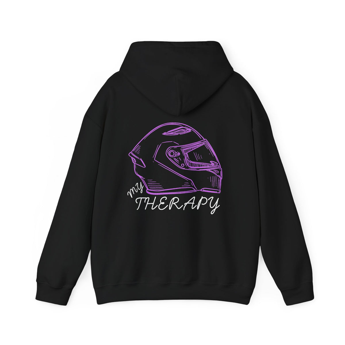 Unisex Heavy Blend™ Hooded Sweatshirt (My Therapy-Purple) Back