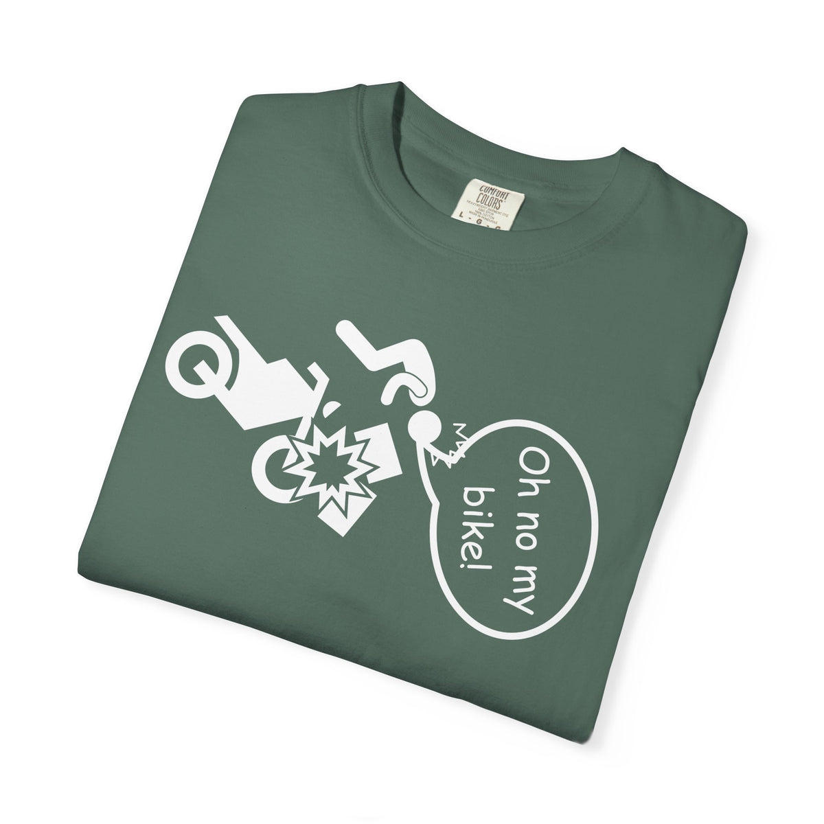 Non UK Sales Motorbike t-shirt (Oh no my bike) Boxes W/B