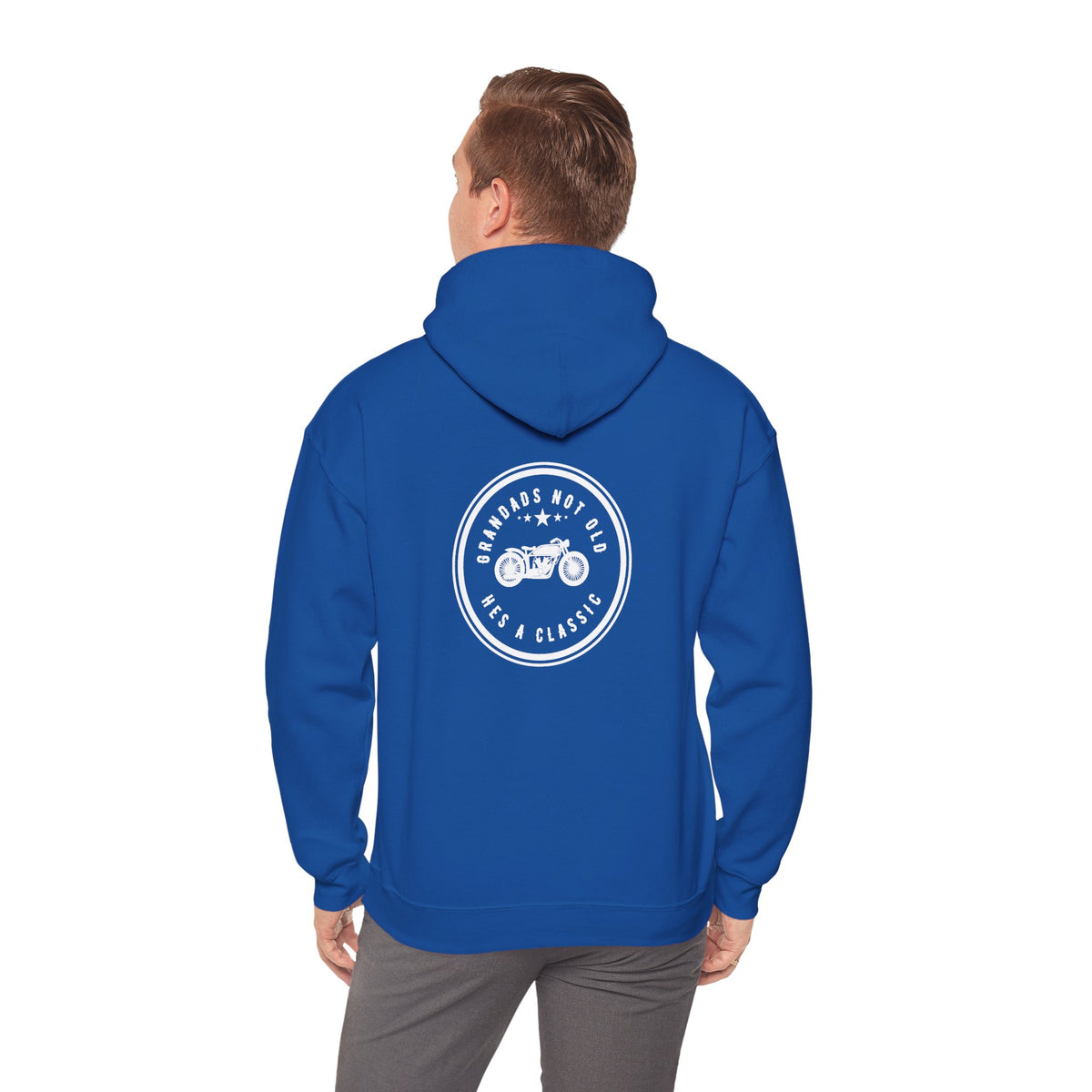 Non UK Sales Hooded Sweatshirt (Grandads not old, Hes a classic) W/B
