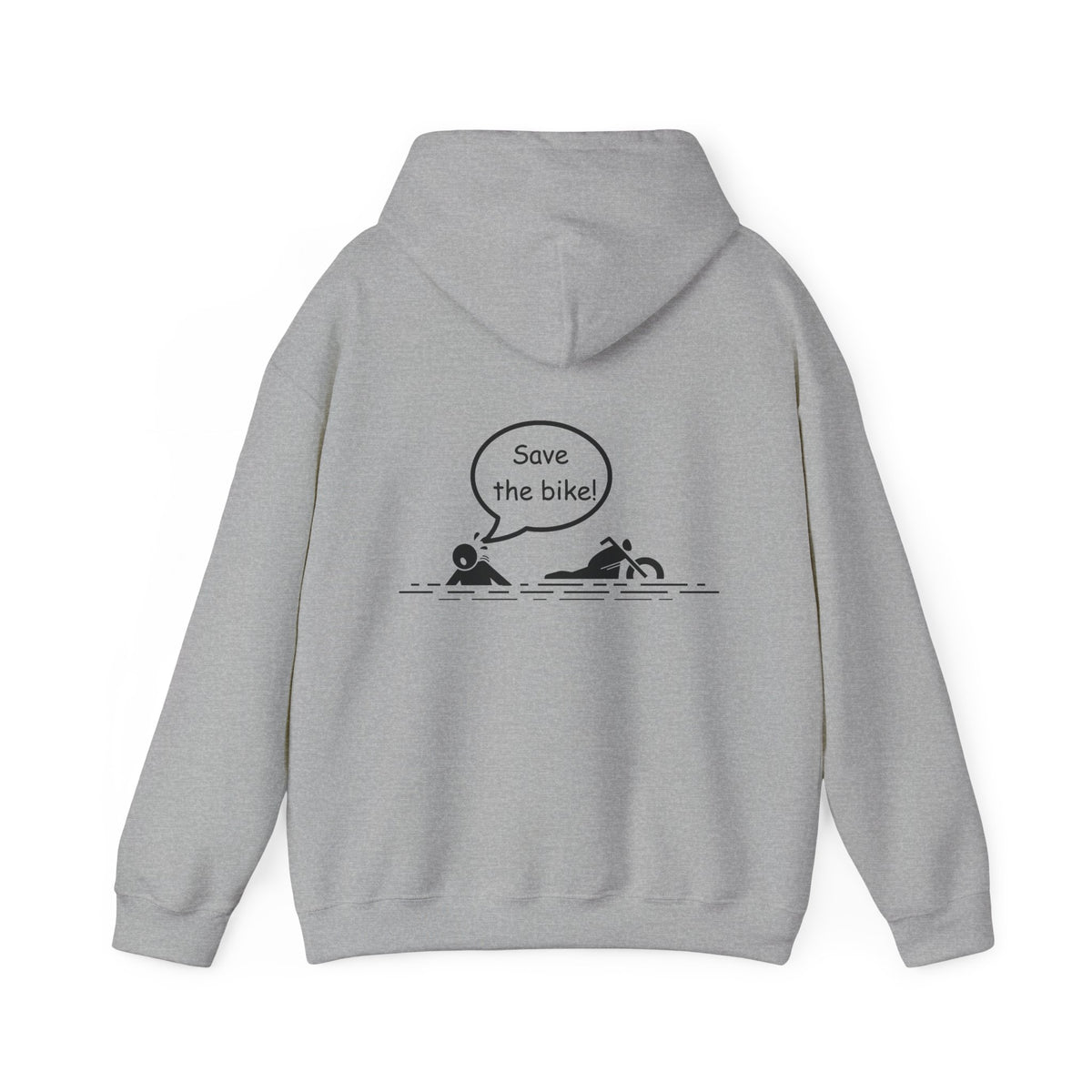Non UK Sales Hooded Sweatshirt (Save the bike!) B/W