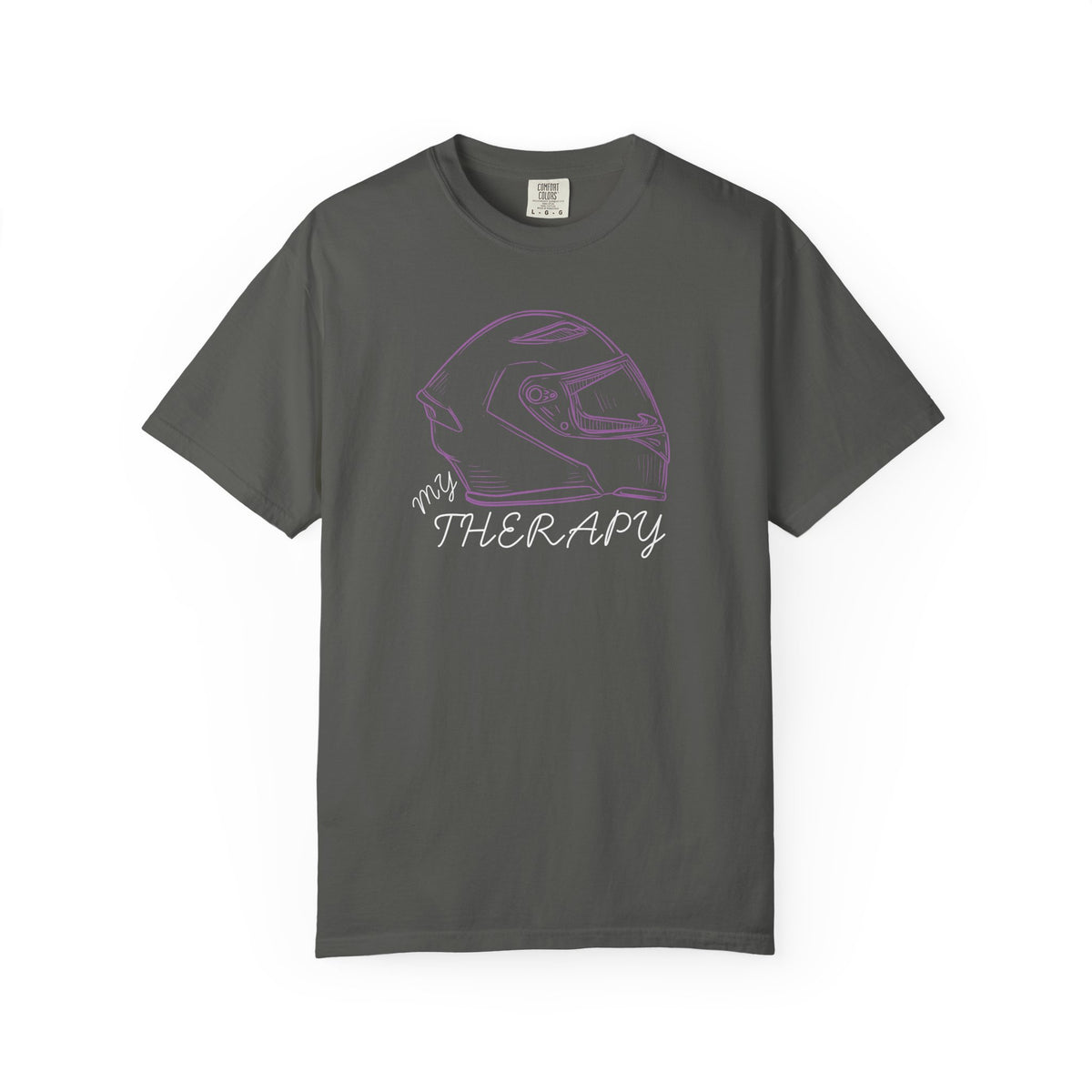 Non UK Sales Motorbike t-shirt  (My therapy)  Helmet P/B