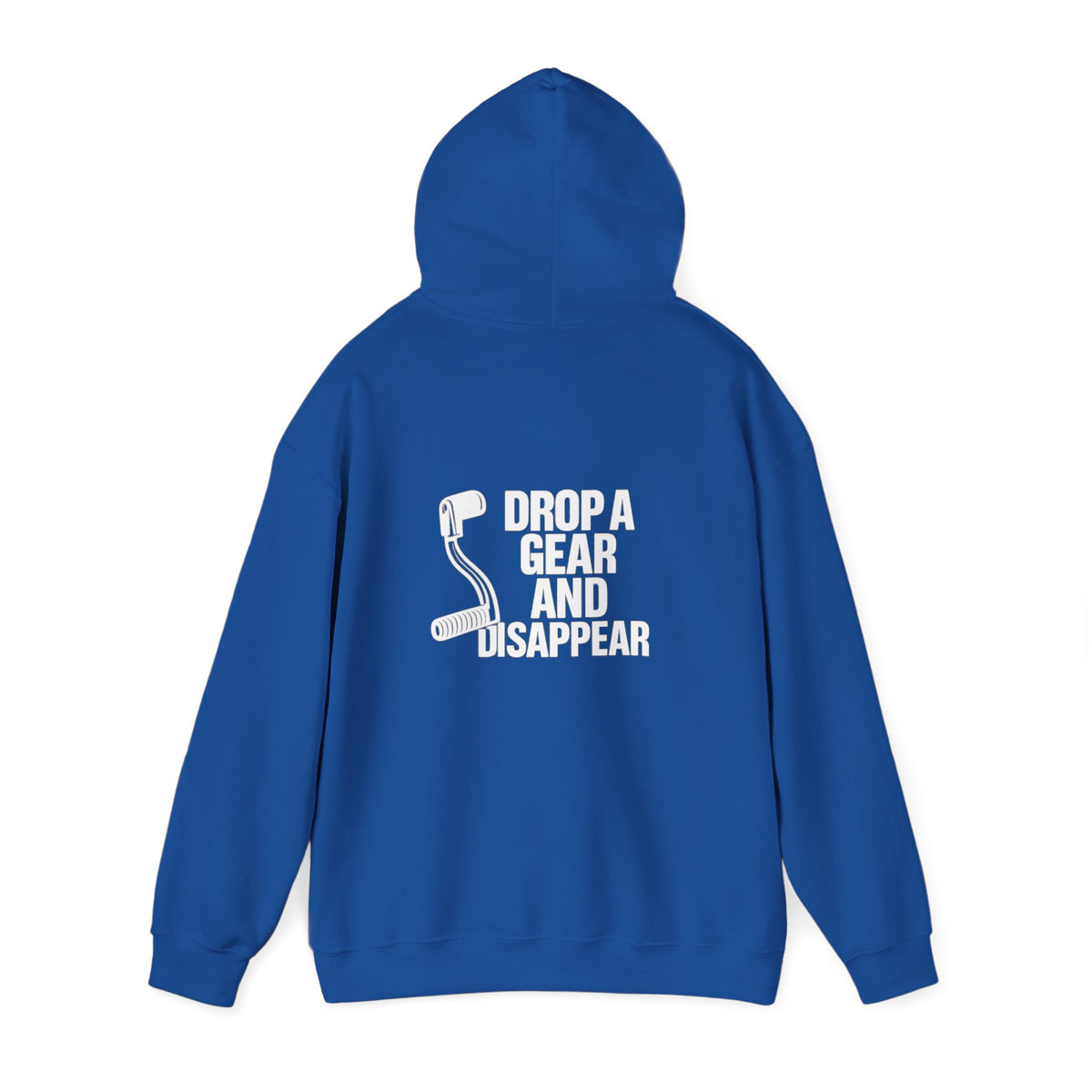Non UK Sales Hooded Sweatshirt (Drop a gear and disappear) W/B