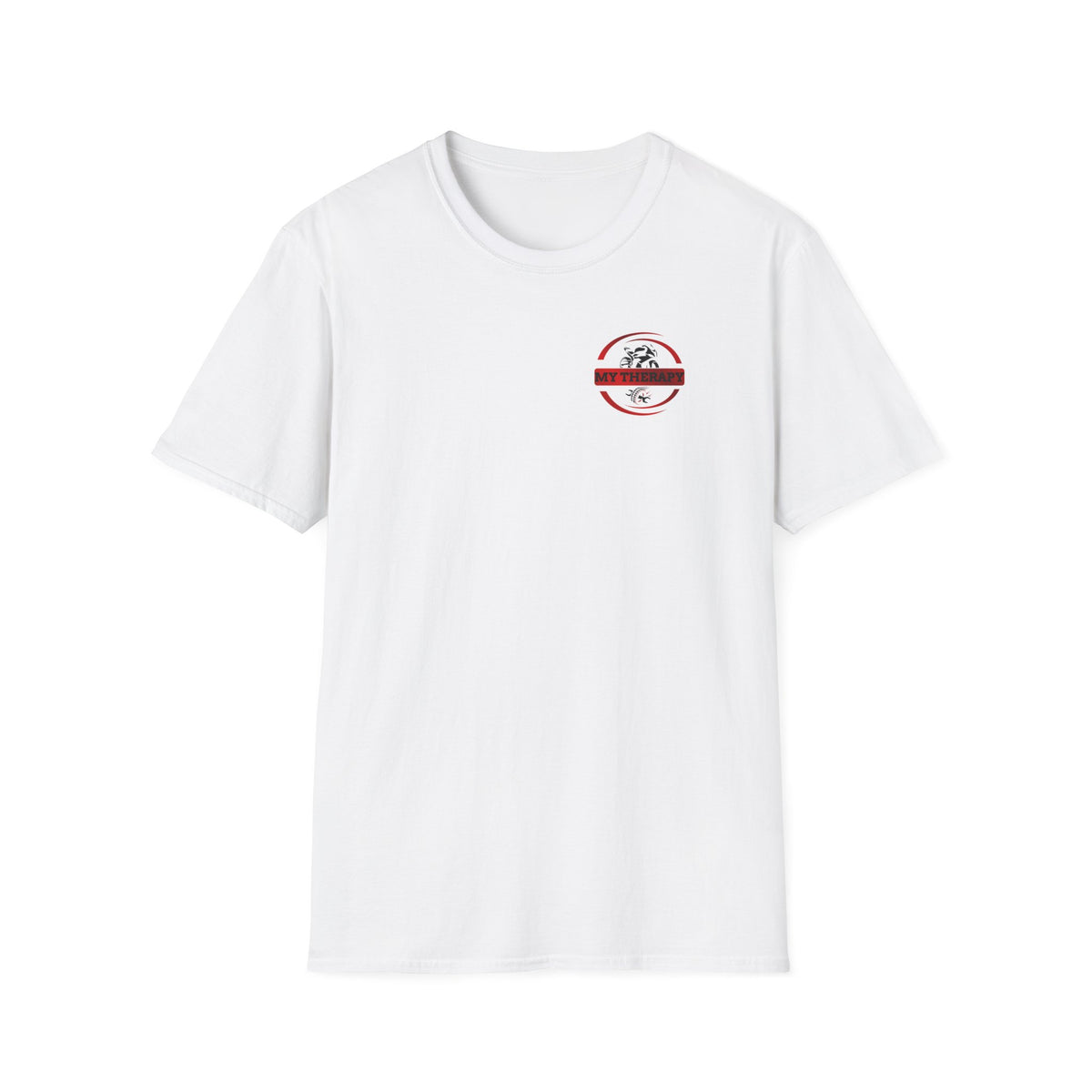 Motorbike T-shirt with 'My Therapy' (Red) Small Logo