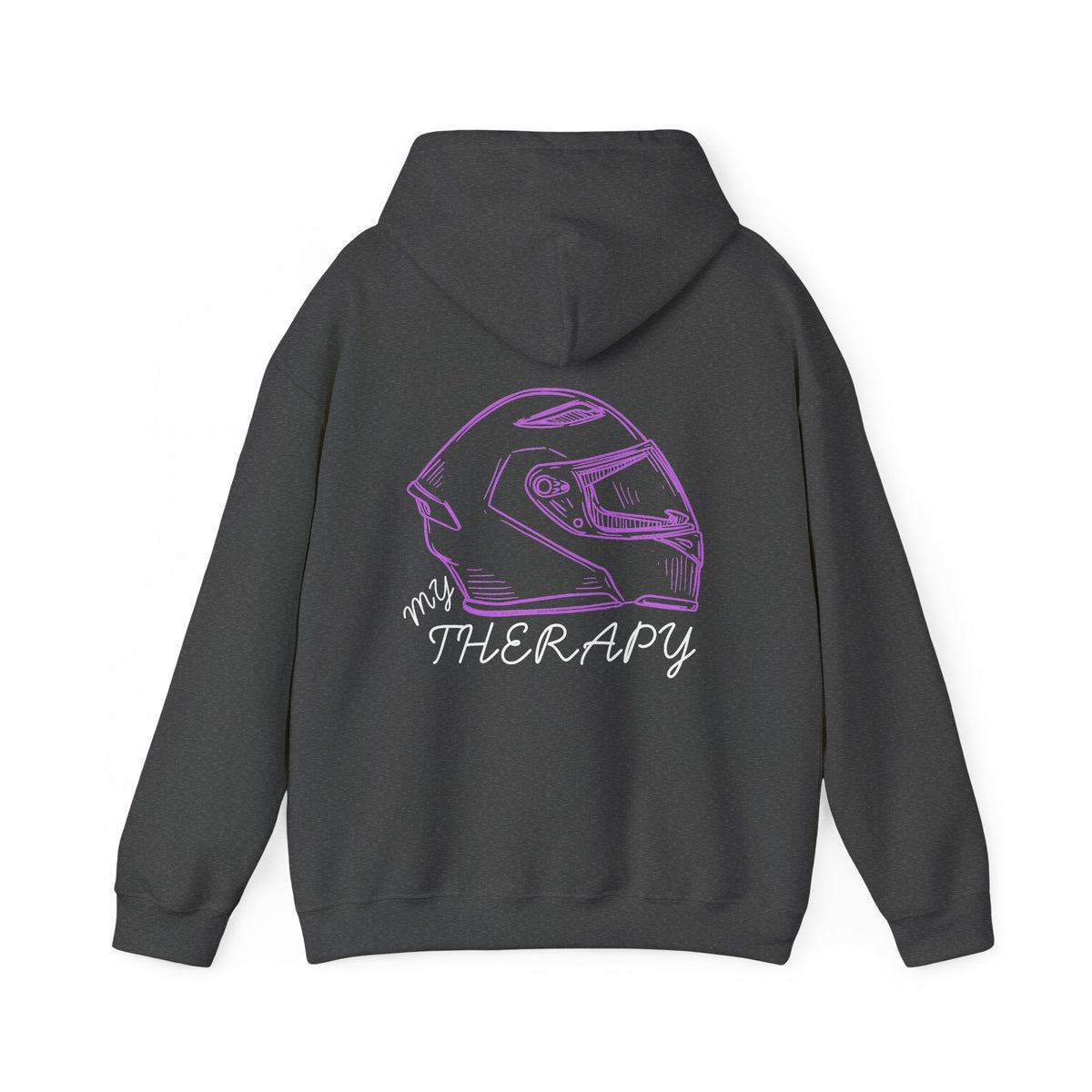 Unisex Heavy Blend™ Hooded Sweatshirt (My Therapy-Purple) Back