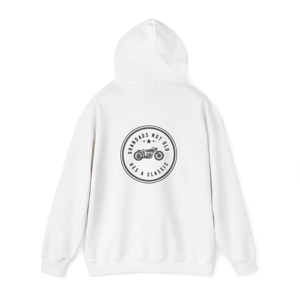 Non UK Sales Hooded Sweatshirt (Grandads not old, Hes a classic) B/W
