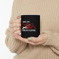 Non UK Sales 11oz And 15oz White Mug With (Ride on, Stress gone) R/B