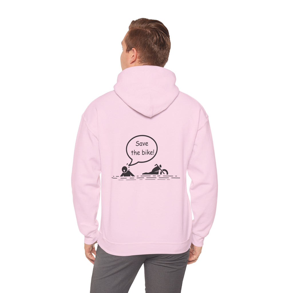 Non UK Sales Hooded Sweatshirt (Save the bike!) B/W