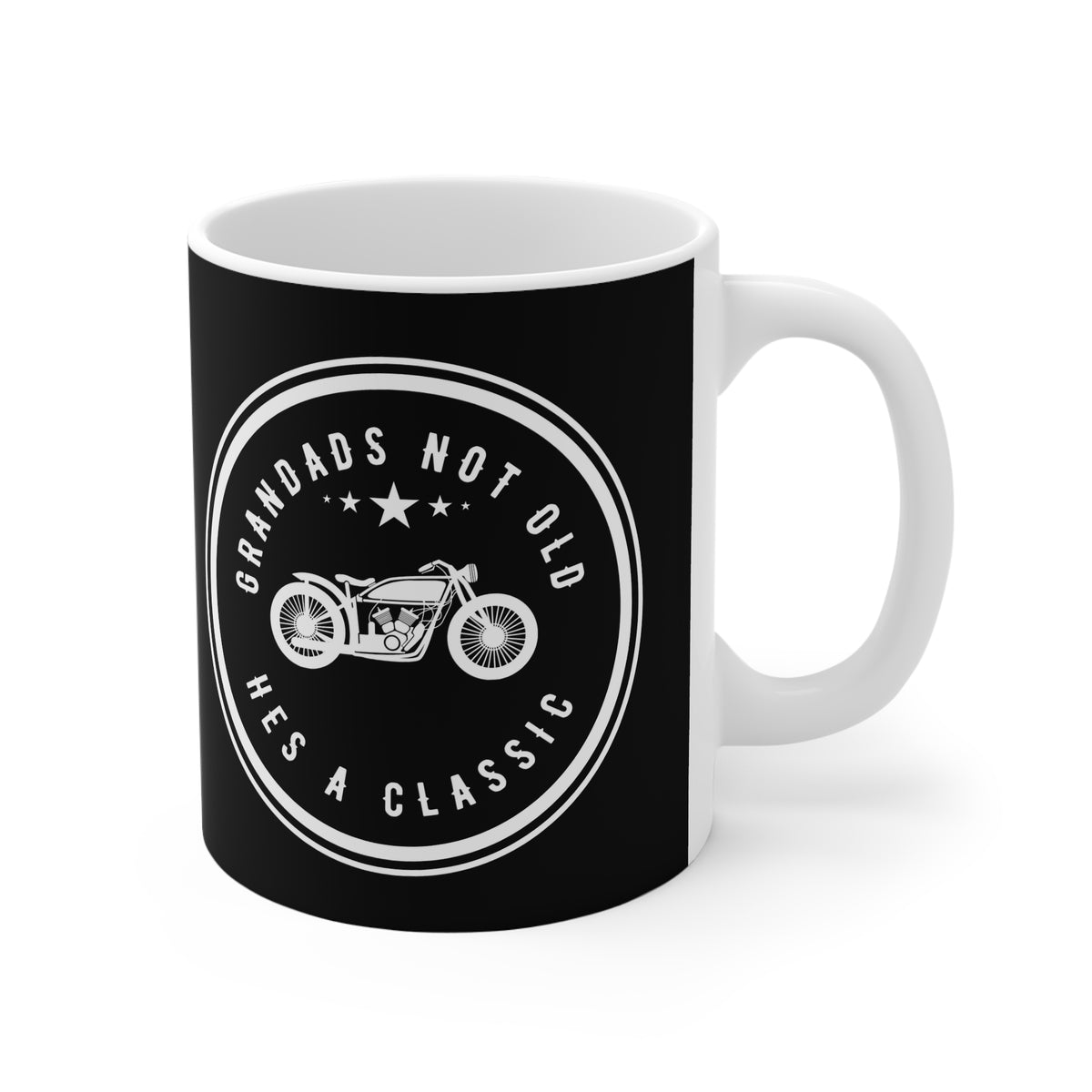 11oz White Mug With (Grandads not old, Hes a classic) (1)