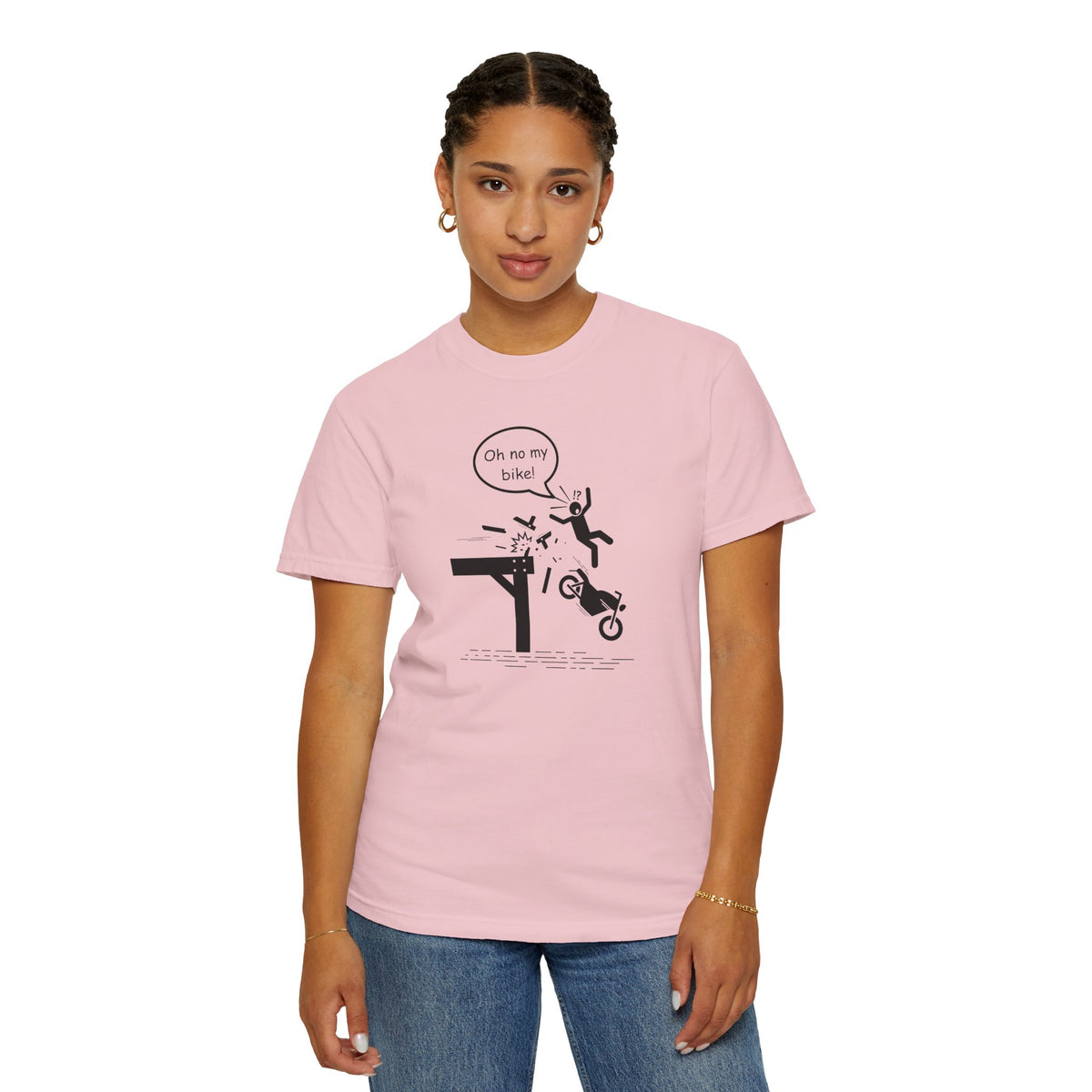 Non UK Sales Motorbike t-shirt  (Oh no my bike)  Pier B/W