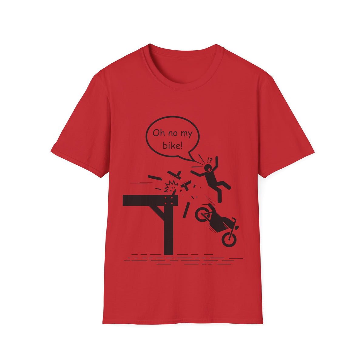 Motorbike T-shirt with 'Oh No My Bike!' (2)