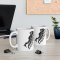 11oz White Mug With (Burn rubber, Not your soul) (1)