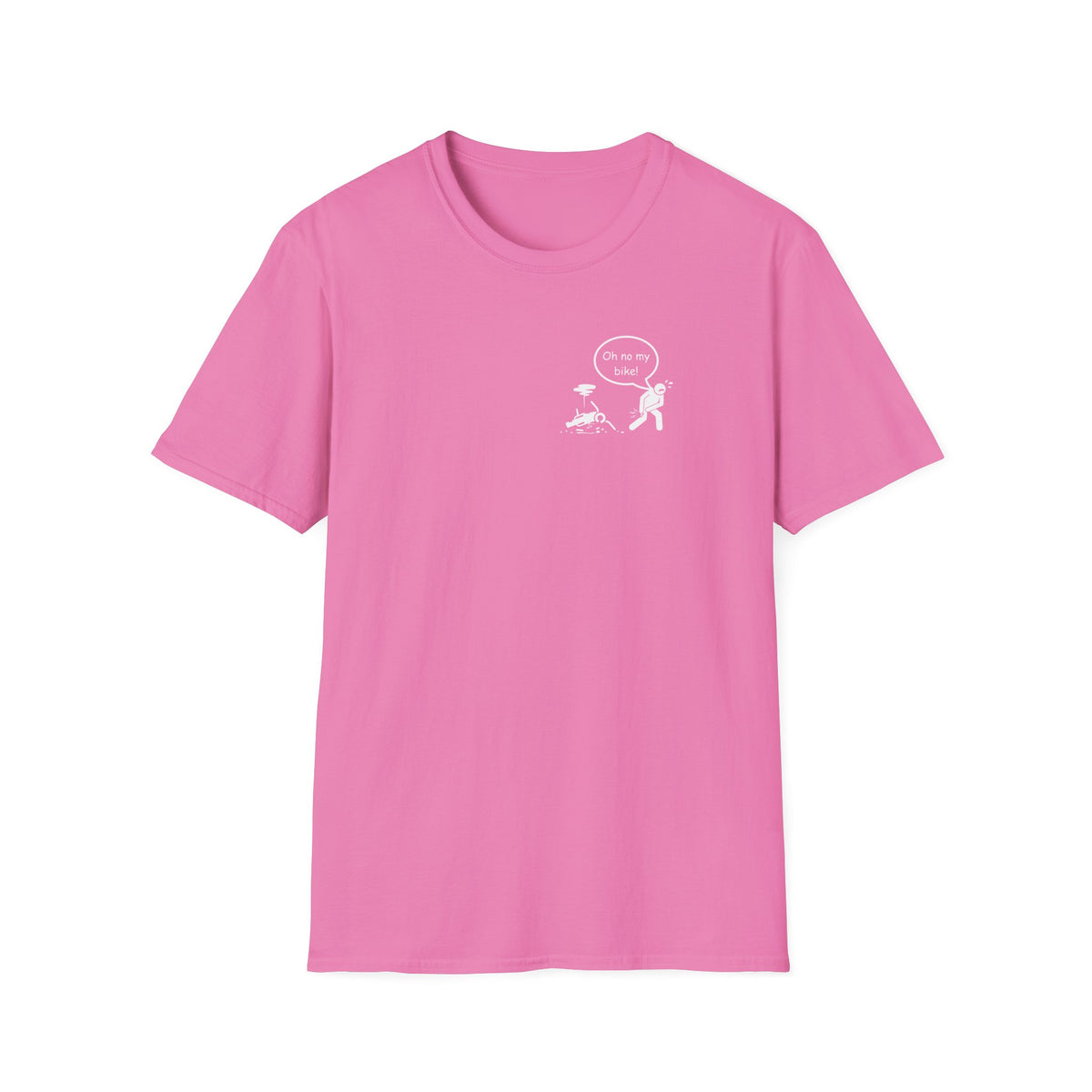 Motorbike T-shirt with 'Oh No My Bike!' Small Logo