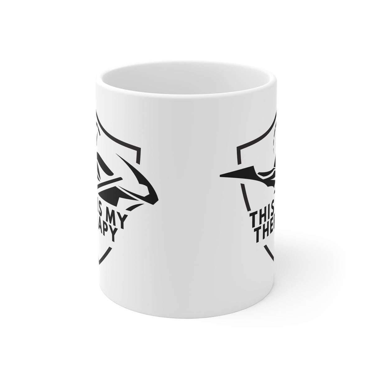 11oz White Mug With (This is my therapy) (3)