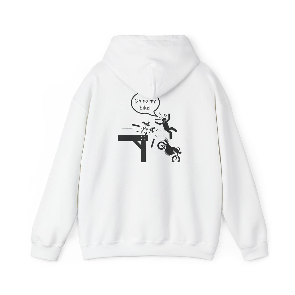 Non UK Sales Hooded Sweatshirt (Oh no my bike (Pier) W/B