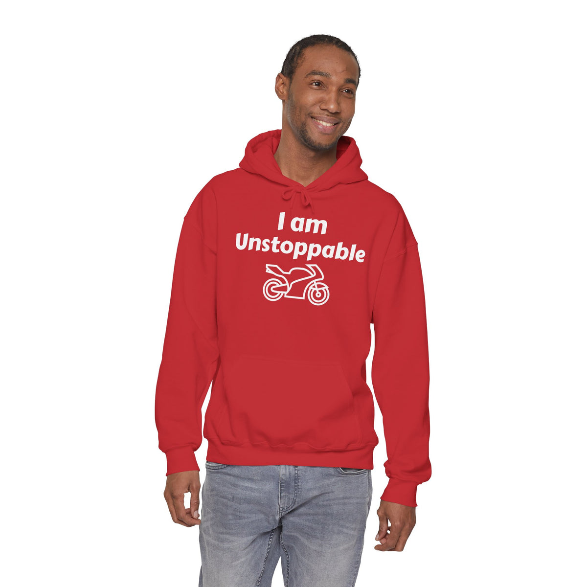 Motorcycle Hoodie — I Am Unstoppable / No, Wait Unstable Funny Biker Pullover