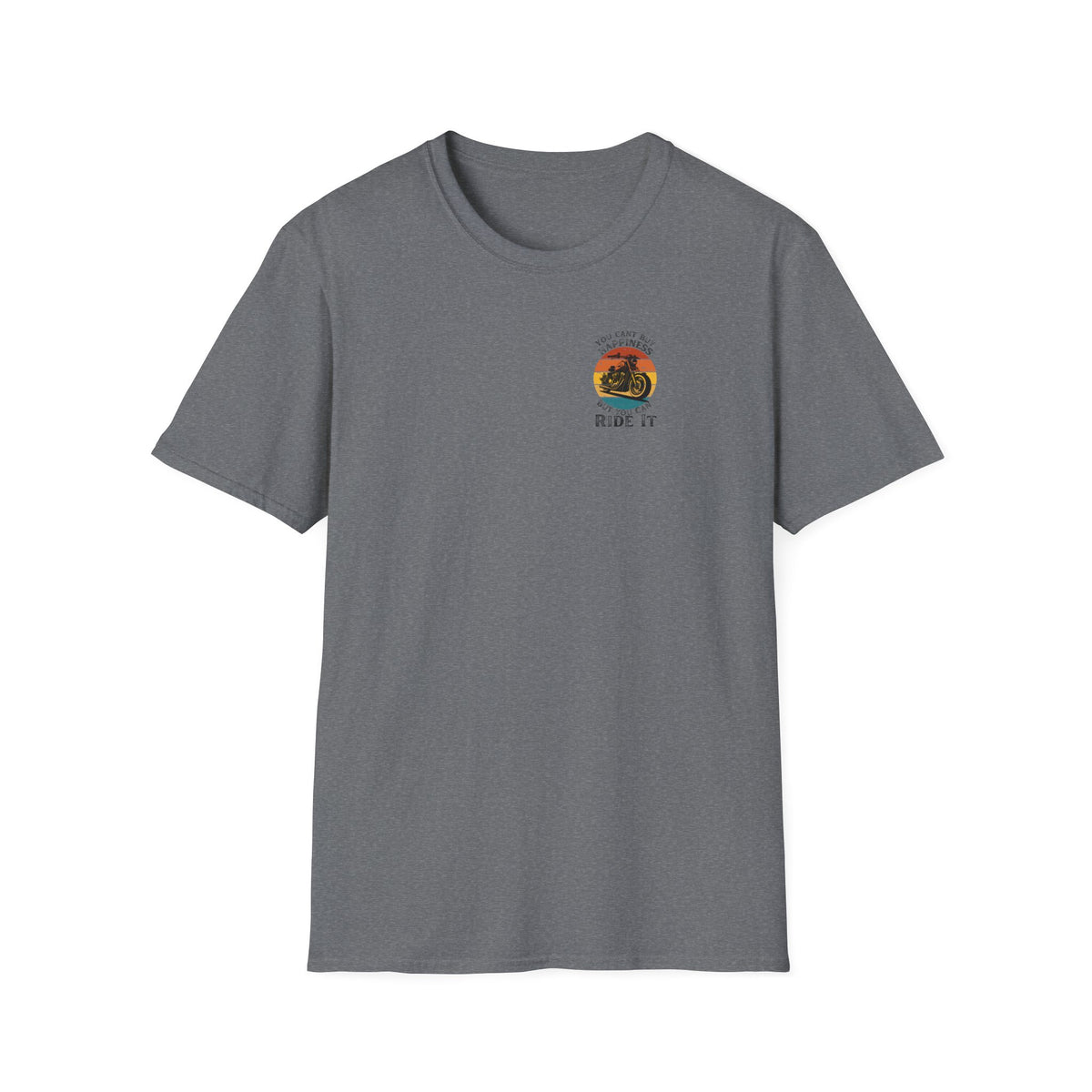Motorbike T-shirt with You Cant Buy Happiness, But You Can Ride It' Small Logo