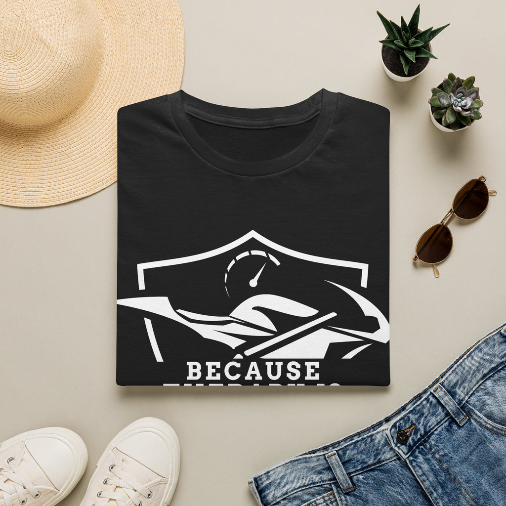 Motorbike T-shirt with 'Because Therapy is Expensive' (1)