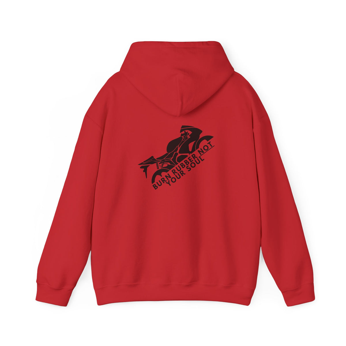 Non UK Sales Hooded Sweatshirt (Burn rubber, Not your soul) B/W