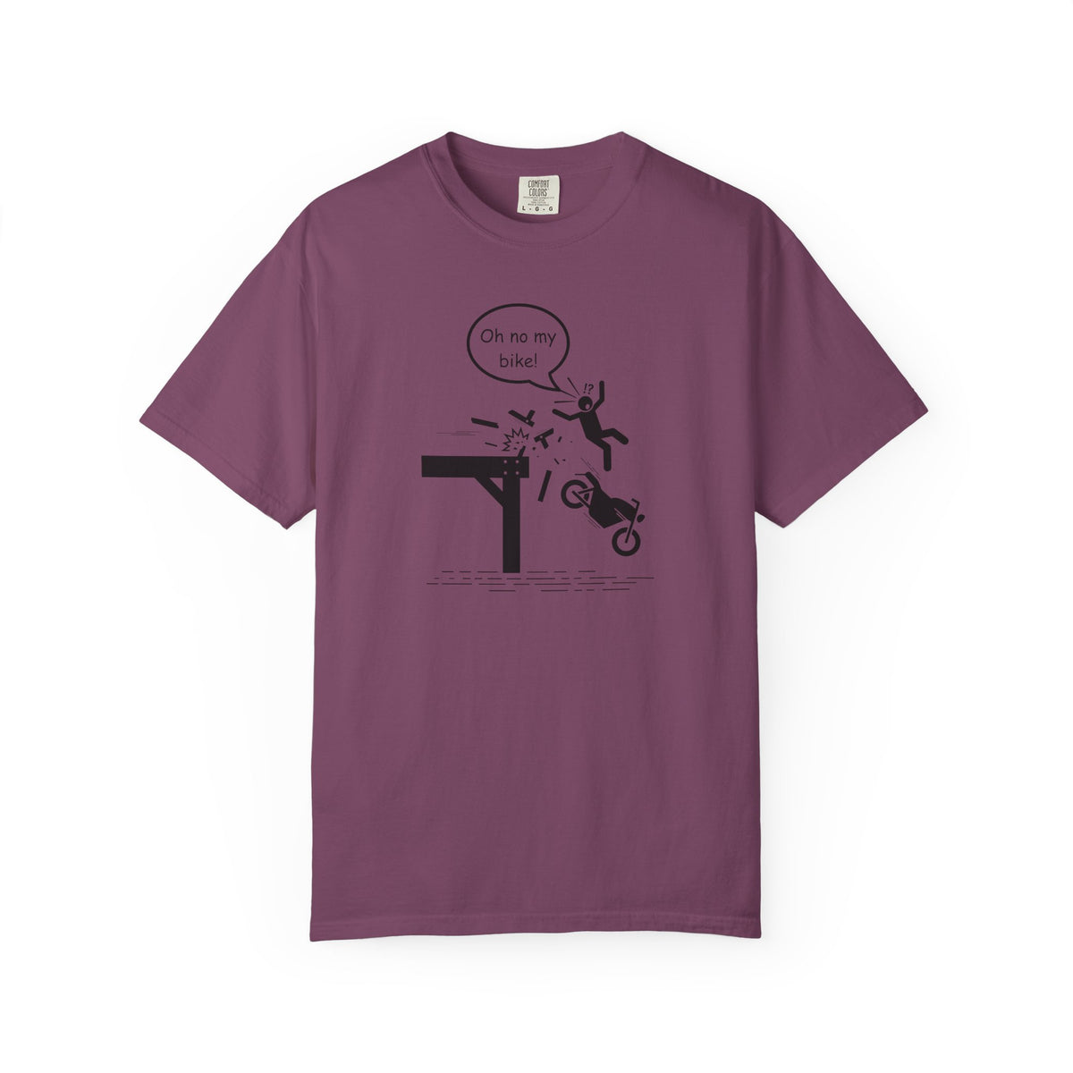 Non UK Sales Motorbike t-shirt  (Oh no my bike)  Pier B/W