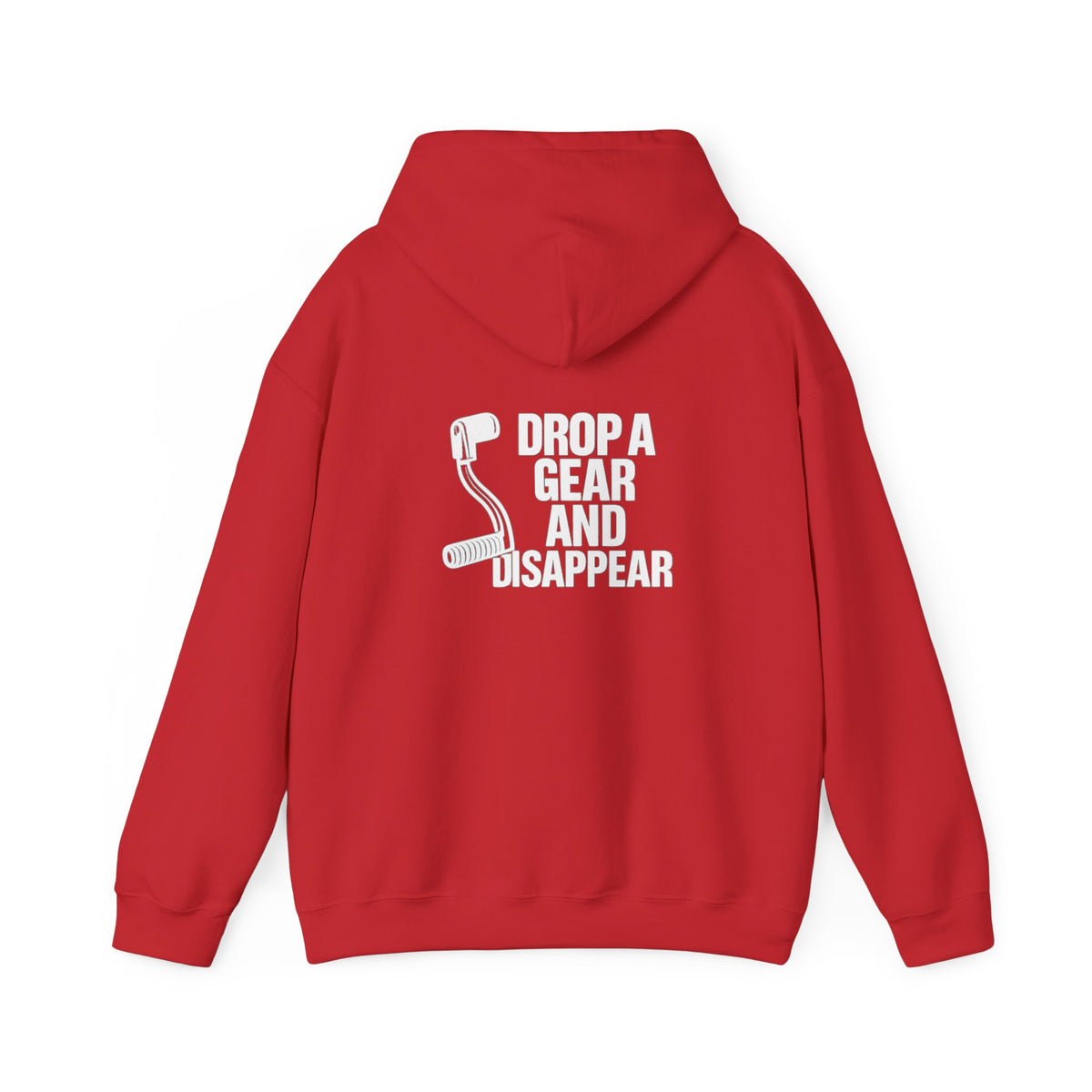 Non UK Sales Hooded Sweatshirt (Drop a gear and disappear) W/B