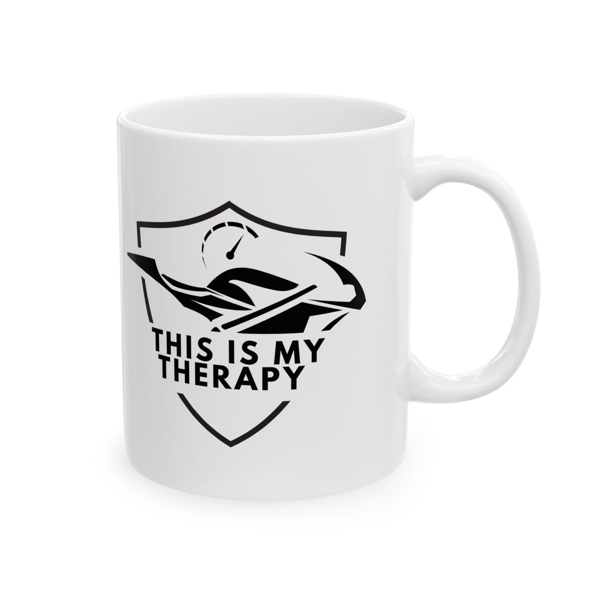 Non UK Sales 11oz And 15oz White Mug With (This is my therapy) W