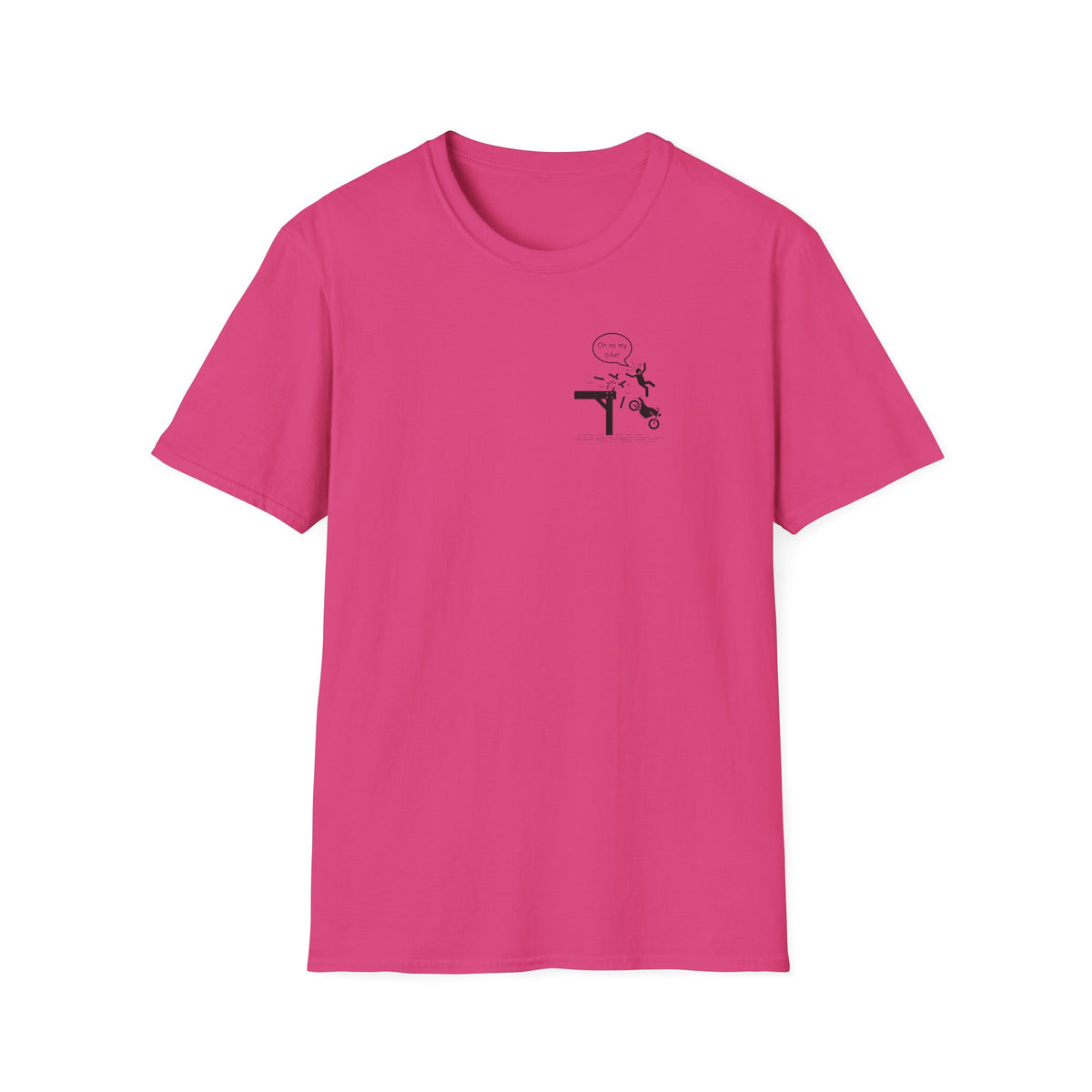Motorbike T-shirt with 'Oh No My Bike!' (2) Small Logo