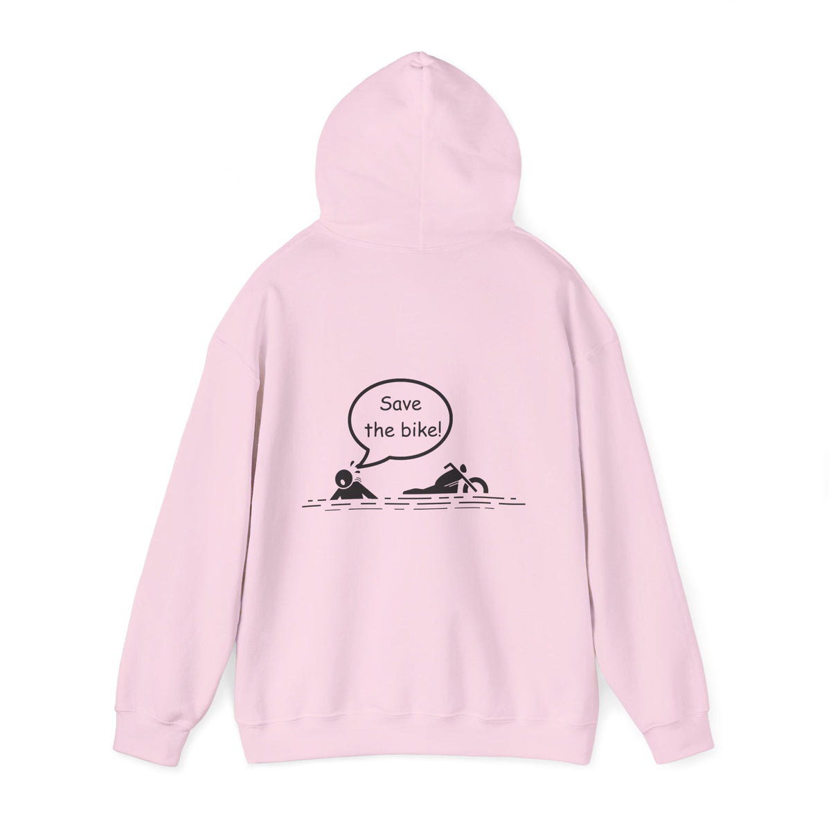Non UK Sales Hooded Sweatshirt (Save the bike!) B/W