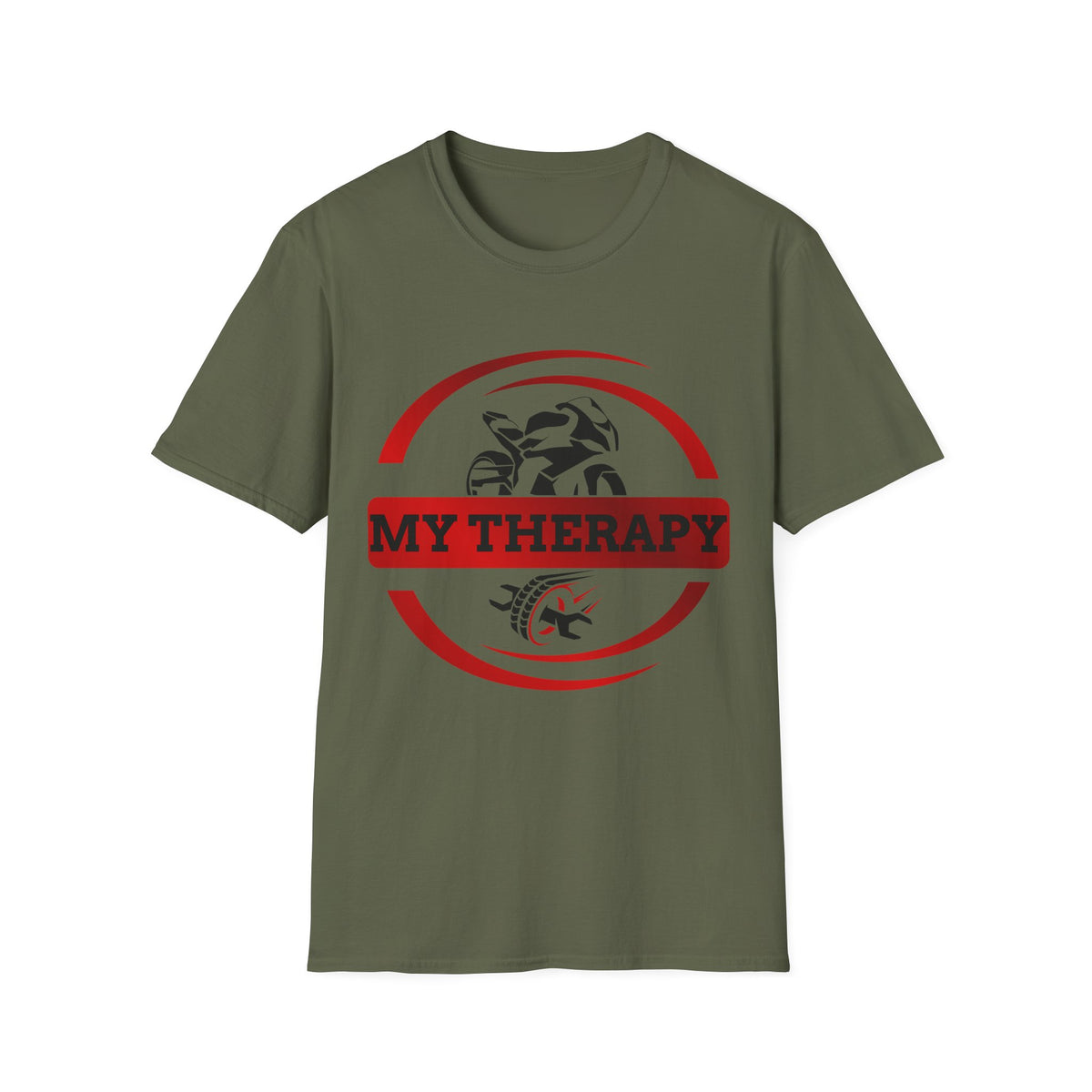 Motorbike T-shirt with 'My Therapy' (Red)