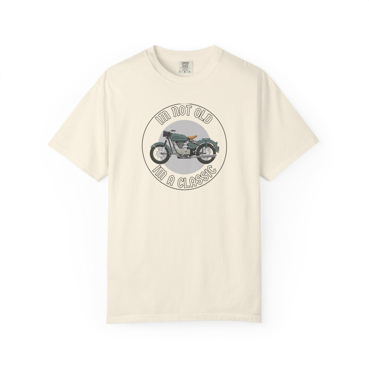 Non UK Sales Motorbike t-shirt  (Im not old, Im a classic) B/W