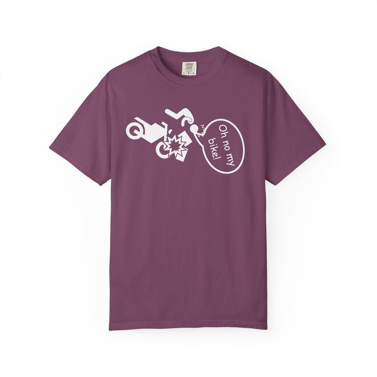 Non UK Sales Motorbike t-shirt (Oh no my bike) Boxes W/B