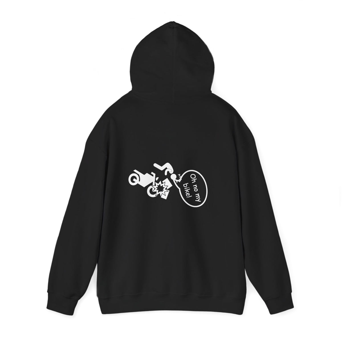 Non UK Sales Hooded Sweatshirt (Oh no my bike (Boxes) B/W