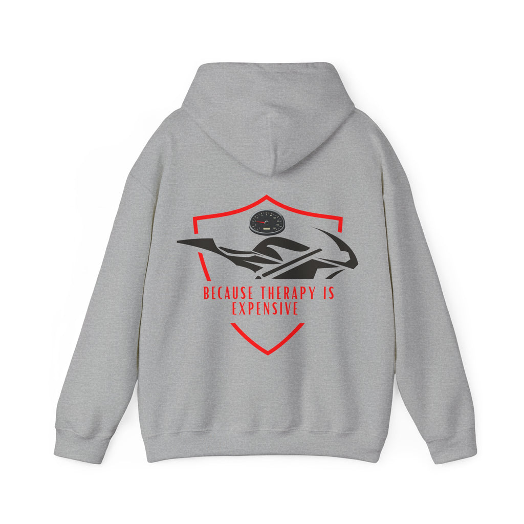 Unisex Heavy Blend™ Hooded Sweatshirt (Because Therapy Is Expensive) 1 Back