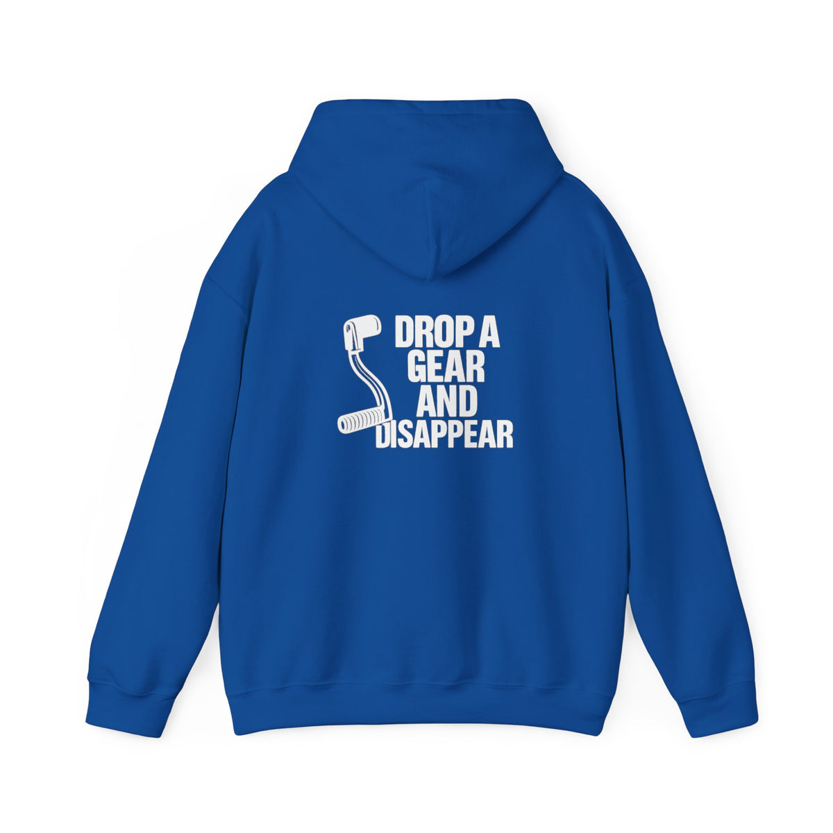 Non UK Sales Hooded Sweatshirt (Drop a gear and disappear) W/B