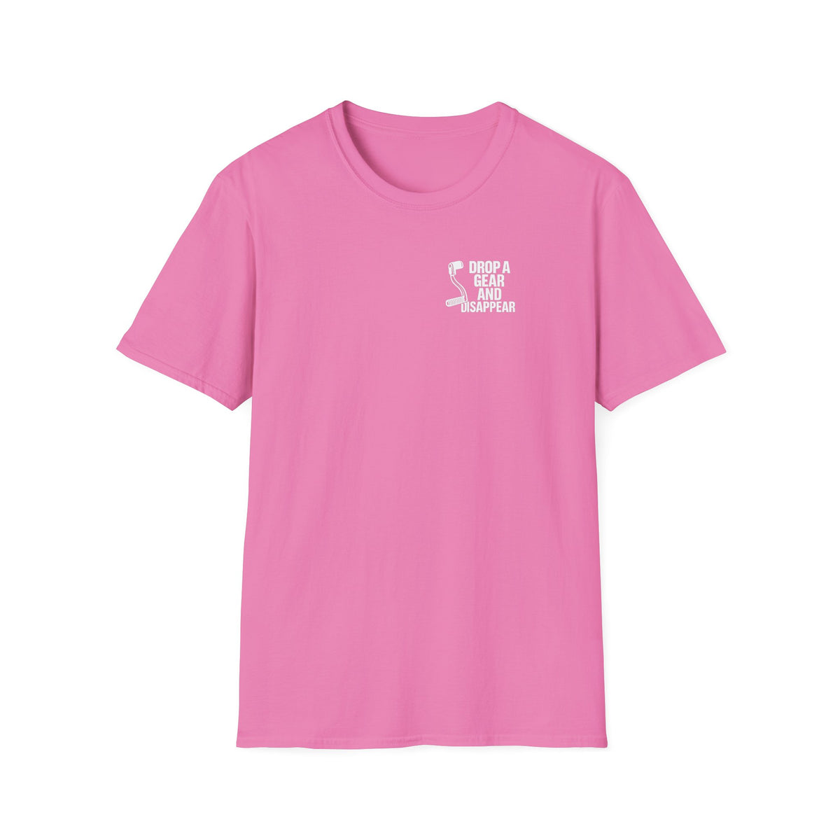 Motorbike T-shirt with 'Drop a gear and disappear' Small Logo