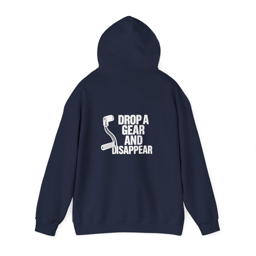 Non UK Sales Hooded Sweatshirt (Drop a gear and disappear) W/B