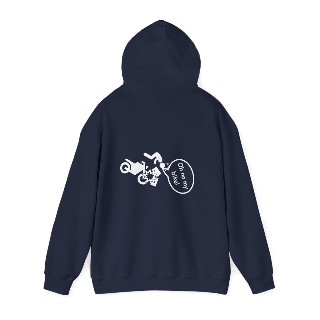 Non UK Sales Hooded Sweatshirt (Oh no my bike (Boxes) B/W