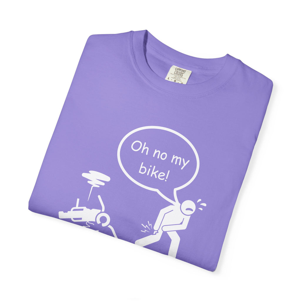 Non UK Sales Motorbike t-shirt  (Oh no my bike)  Dropped W/B