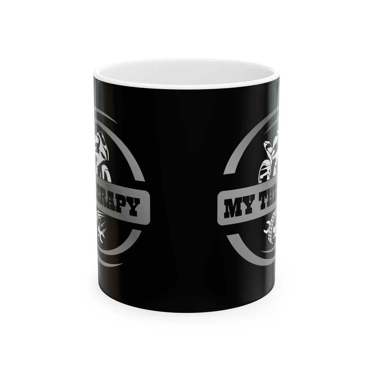 Non UK Sales 11oz And 15oz White Mug With (My Therapy) S/B