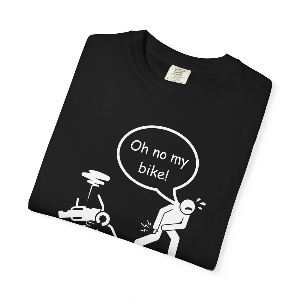 Non UK Sales Motorbike t-shirt  (Oh no my bike)  Dropped W/B