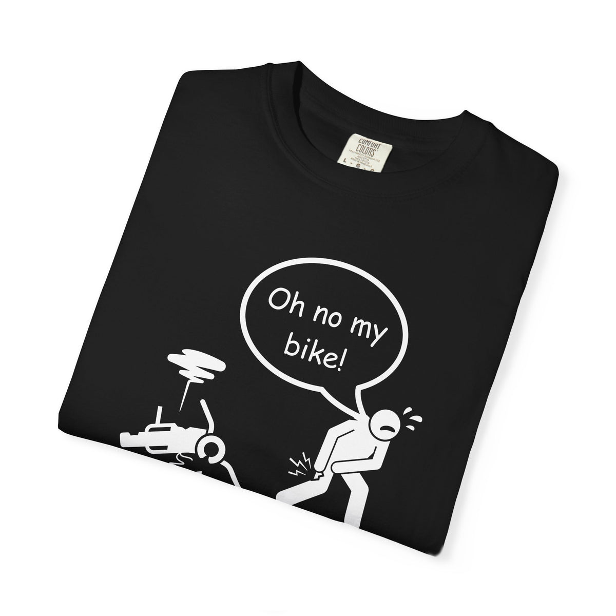 Non UK Sales Motorbike t-shirt  (Oh no my bike)  Dropped W/B