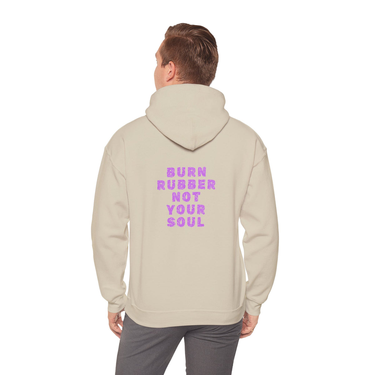 Non UK Sales Hooded Sweatshirt (Burn rubber, Not your soul) P/B