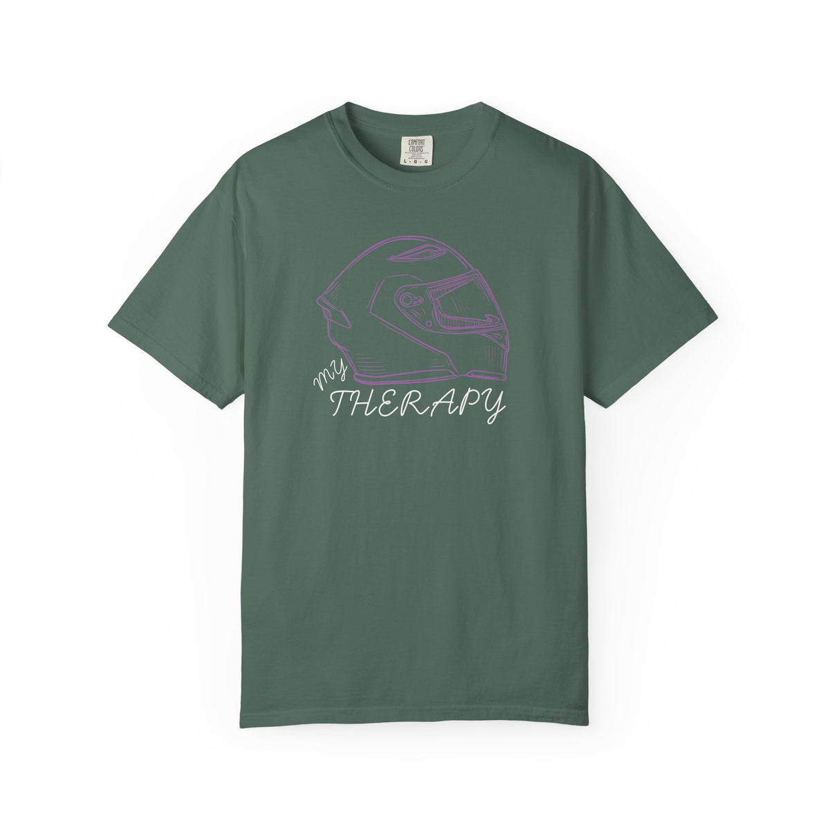 Non UK Sales Motorbike t-shirt  (My therapy)  Helmet P/B