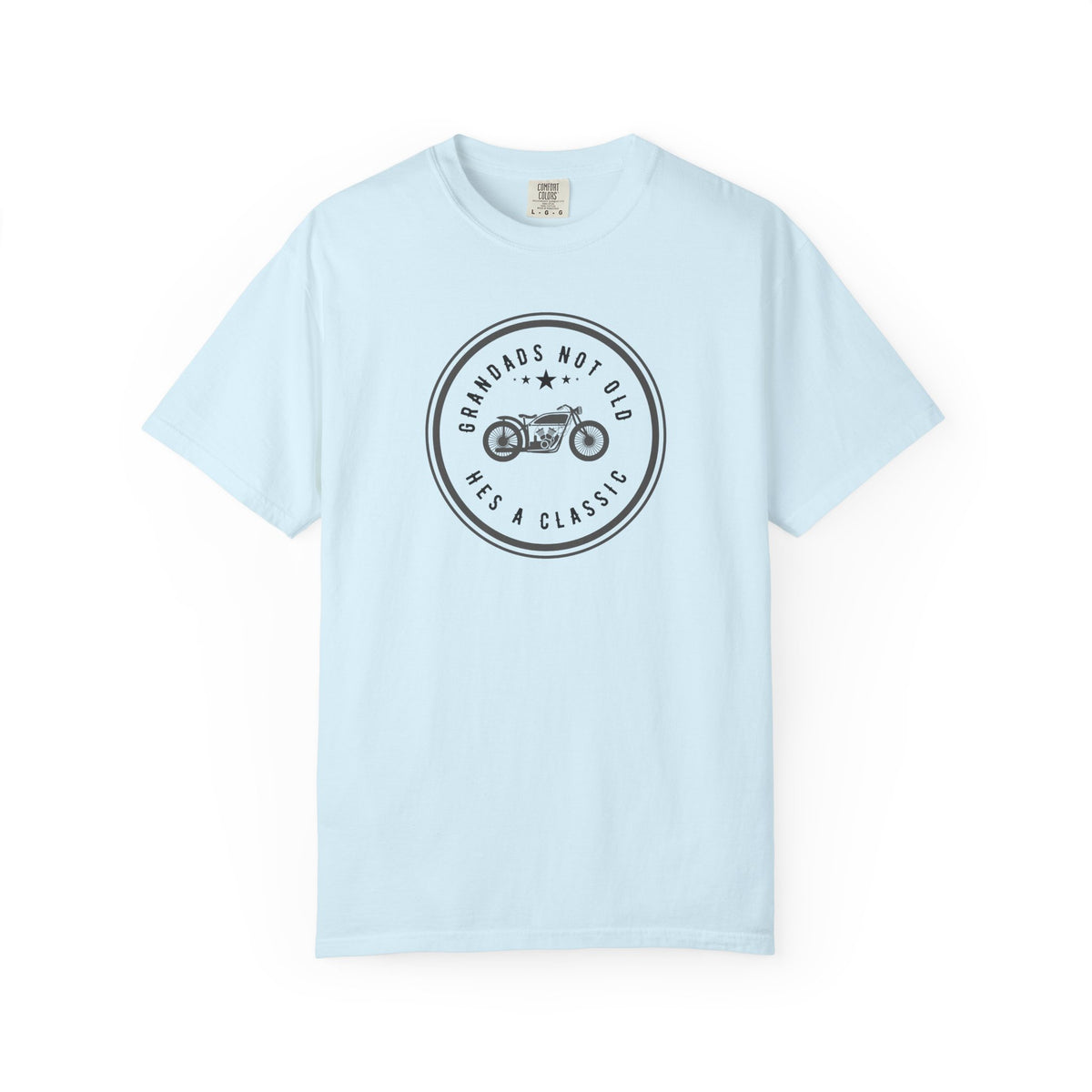 Non UK Sales Motorbike t-shirt  (Grandads not old, Hes a classic) B/W