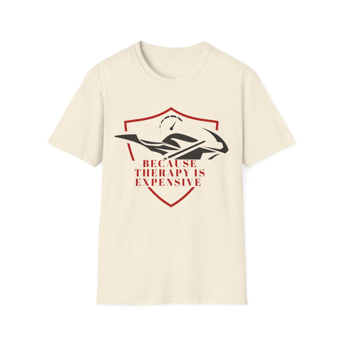 Motorbike T-shirt with 'Because Therapy is Expensive' (4)