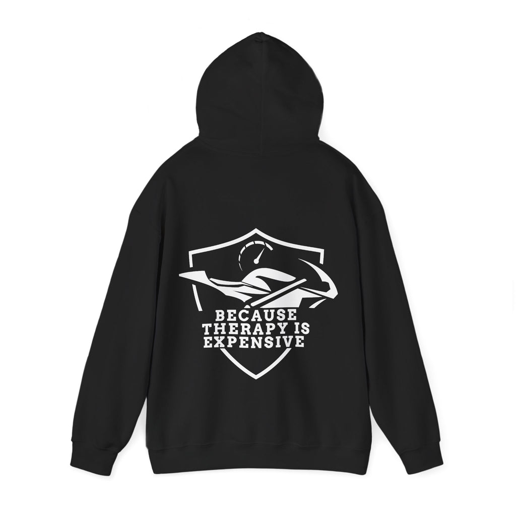 Unisex Heavy Blend™ Hooded Sweatshirt (Because Therapy Is Expensive) 2 Back